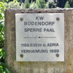 KW Bodendorf, Sperre Paal